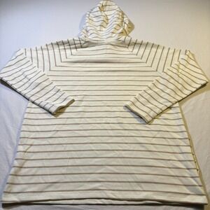 Max & Mia Striped Thermal Hoodie Long Sleeve Casual Top Size L